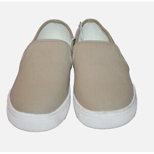 Kensie Tan Loafers Slide on Comfort Shoes Canvas Flats 7.5 Light Brown Stephanie